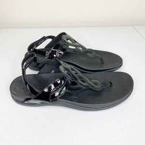 Rockport Cobb Hill Ramona Thong Sandal Black Size 8.5